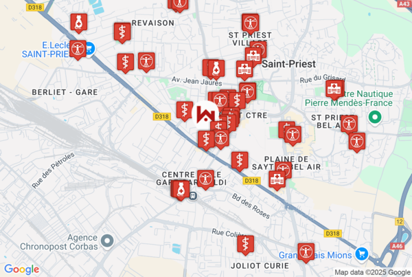 Santé dans un rayon de 1km