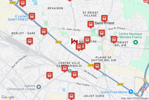 Bus/Tram Dans un rayon de 1km