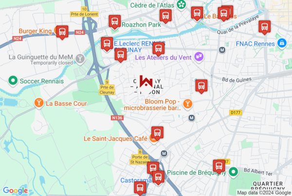 Bus/Tram Dans un rayon de 1km