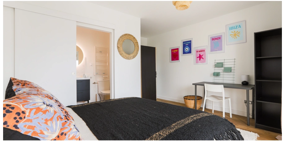 Chambre de 17m2 en Co-living avec balcon proche Bassin à flot